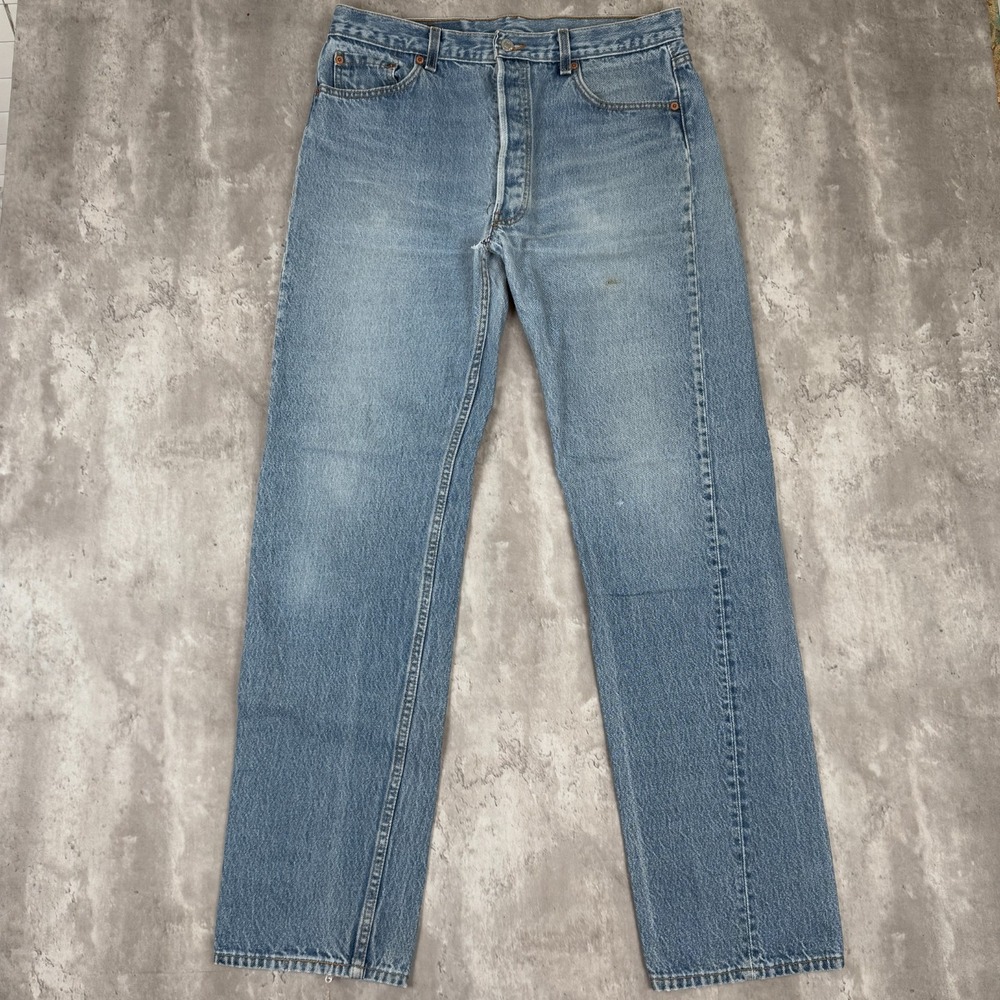 Vintage Levis 501 Jeans Mens 36x34 (34x32) Denim Straight Leg Cowboy Made In USA